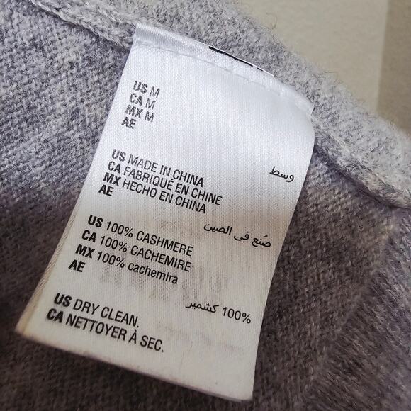 Cashmere Charter Club Luxury M Gray Poncho Oversized With Hoodie. Soft Warm Flaw - Picture 13 of 14